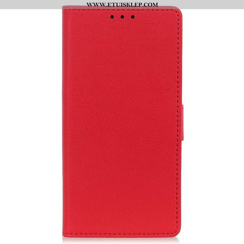 Etui Folio do iPhone 14 Pro Max Klasyczna Sztuczna Skóra